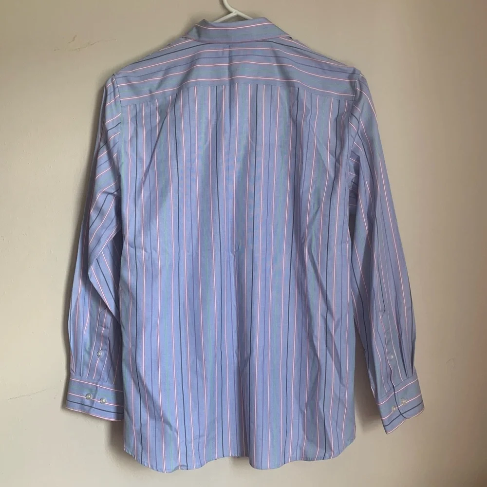 NWT Lands’ End Striped Button Down Shirt size 14 - Picture 2 of 9